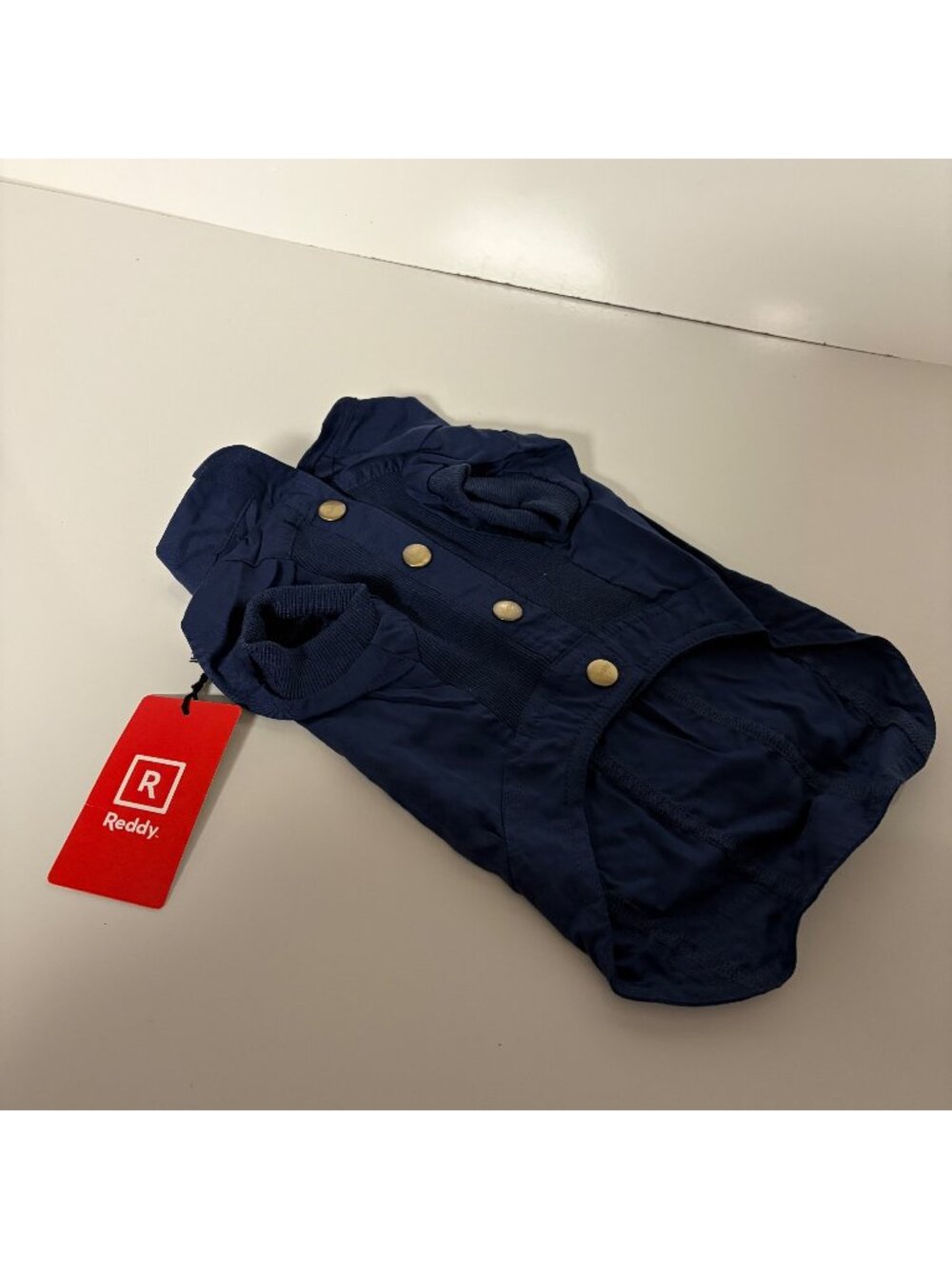 Reddy Dog Shirt Size Small 13-15in Navy Snap-Up D-Ring Portal Pet Apparel NEW